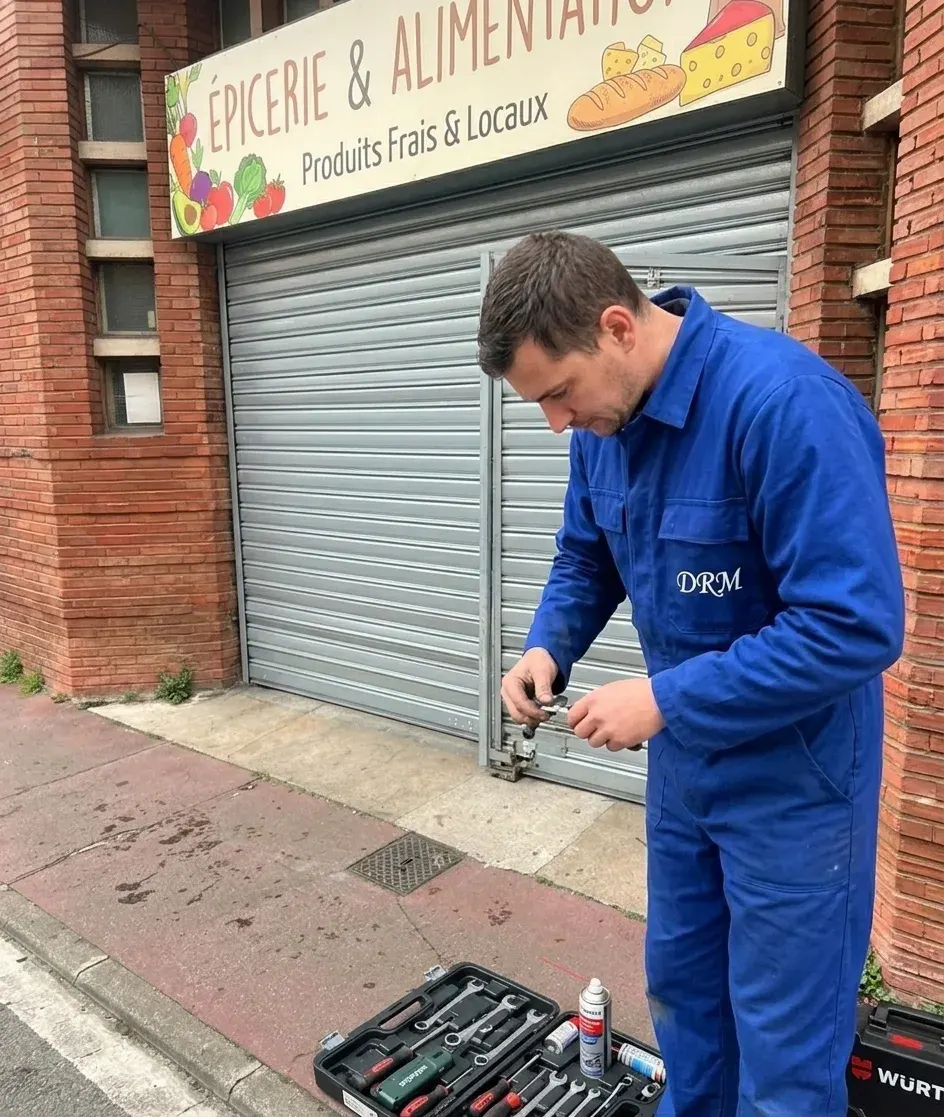 Lames remplacées après un choc — Rideau métallique à Colombes